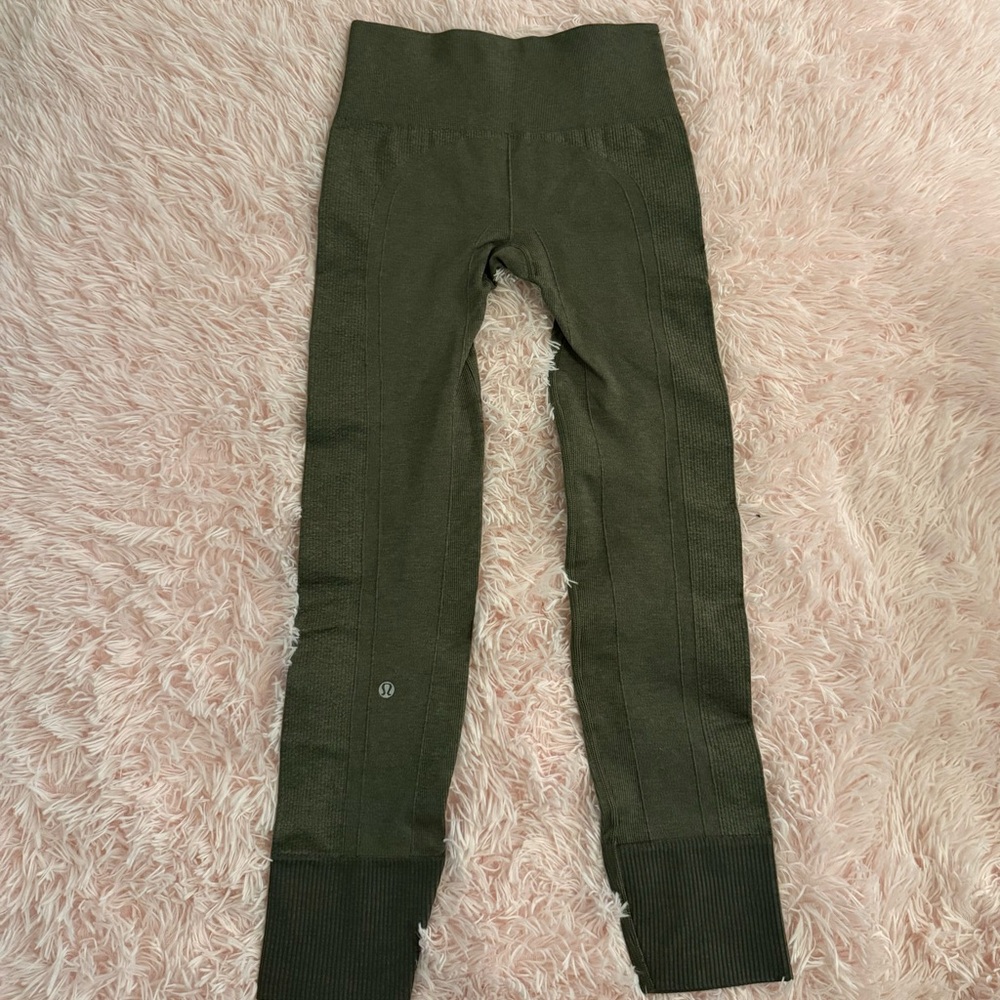 Lululemon Athletica Olive High Waisted Leggings